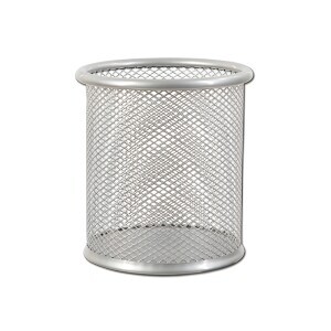 Concorde Kalíšek na tužky 9*10*9cm kovový střibrný (12/bal 96/krt)