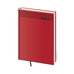 Helma Kalendář Diář denní A5 Gommato - červená