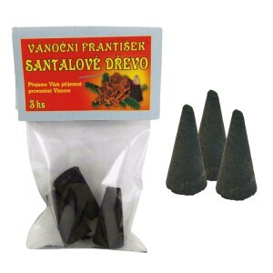 Vánoční františky 3ks Santalové dřevo (150/krt)