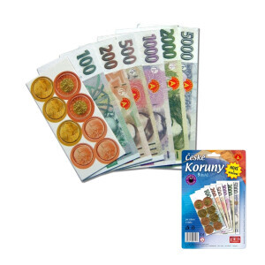 Wiky peníze české s minci (1/bal 20/krt)