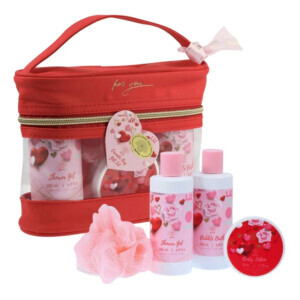 Aurora Dár.sada Peony&Cherry Amber Kosmetická taška Valentin 4ks(4/krt)