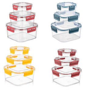 Softchef Sada dózy plast obdelnikové 3ks Chef box (12/krt)