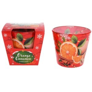 Santo 115g svíčka ve skle Orange Cinnamon NEW (6/krt)