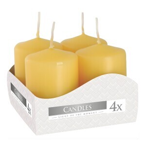 Bispol Svíčka adventní 4ks SW40/60 Nometal Žlutá (12/krt)