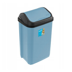 Odpadkový koš s kyvným víkem 33,5x25,5x53,5 25L modrá (5/krt)