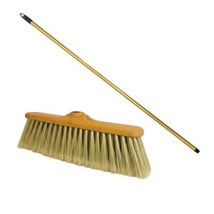 Smeták Top hnědý + tyč Klasik zlatá (12/bal 432/krt)