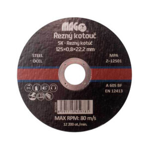 Řezný kotouč na kov 125x0,8x22,2mm