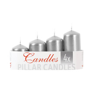 Golden D. svíčka adventní 4ks schody Metalic Silver (24/krt)