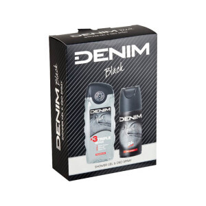 Denim Dár.sada M 250ml SG+150ml Spray Black (8/krt)