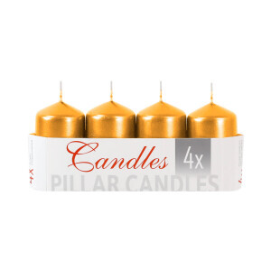 Golden D. svíčka adventní 40/70mm 4ks Metalic Orange (24/krt)