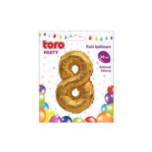 Toro Balónky fóliový číslo 30cm '8' (48/krt)