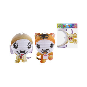 Wiky Party lampion koule 25cm s tělem Kočka/Pes (12/bal 120/krt)