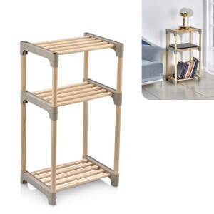 Regál modulární 3 patrové Dřevený (6/krt)