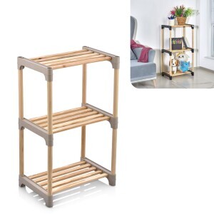 Regál modulární 3 patrové Dřevený (8/krt)