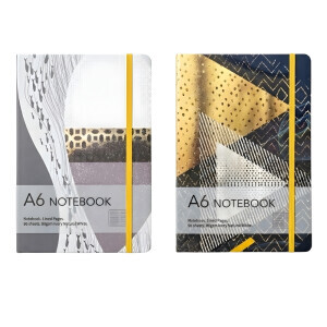 Poznámkový blok s gumou A6/96list (144/krt)