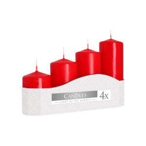 Bispol Svíčka adventní 4ks schody SW50/4 Nometal Red (6/krt)