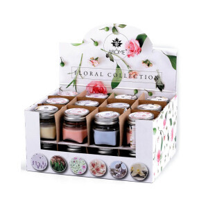 Arome Svíčka v dóze 28g Floral 4 vůní (24/bal 48/krt)
