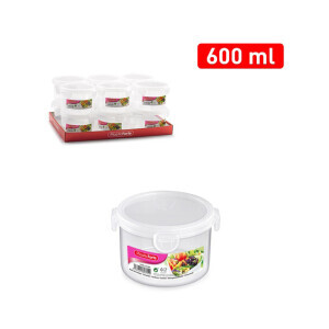 P.Forte Dóza plast Click kul.600ml Tran. (12/bal)