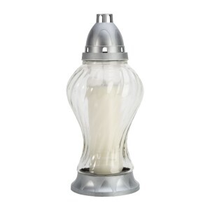 Bispol Svíčka hřbitovní sklo 6012 Silver (5/krt)