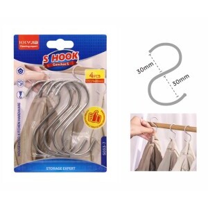 Háček závěsný S 4ks (12/bal 144/krt)