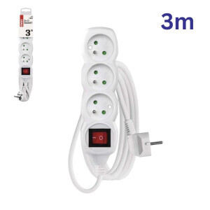 Emos Prodlužovací kabel s vyp 3zásuvky 3m (5/bal 20/krt)