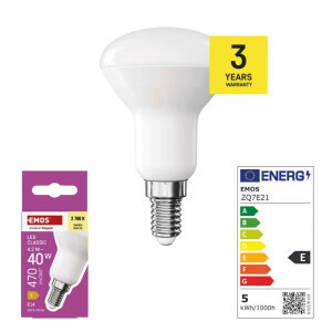 Emos Žárovka LED CLS R50 40W E14 WW (10/bal 60/krt)
