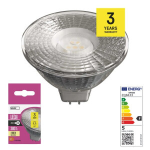 Emos Žárovka LED CLS MR16 4,5W GU5.3 WW (10/bal 60/krt)