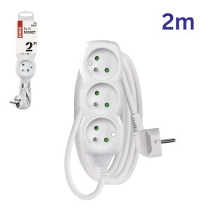 Emos Prodlužovací kabel 3zásuvky 2m (5/bal 20/krt)