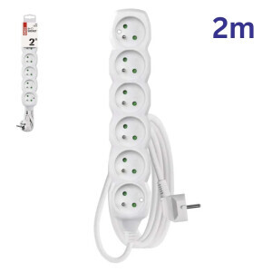 Emos Prodlužovací kabel 6zásuvky 2m(5/bal 15/krt)