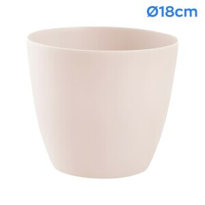 Květináč Ella mat Ø18cm bledě růžová(9/krt)