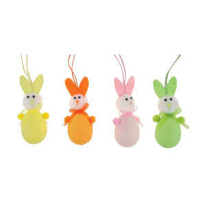 Velikonoční dekorace na zavěšení Zajíček 7,5cm (12/bal 720/krt)