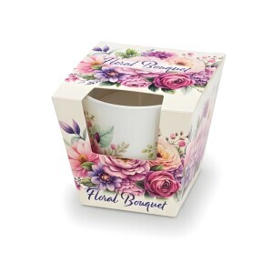 Santo 115g svíčka ve skle Floral Bouquet (6/krt)