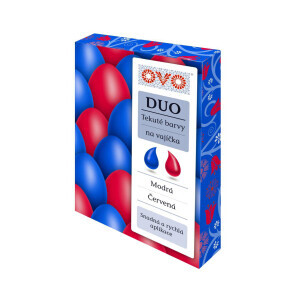 OVO Tekuté barvy na vajíčka 2*20ml mod/červ (10/krt)