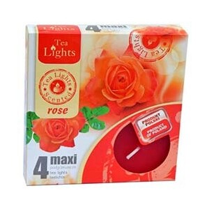 Admit Svíčka čajová Maxi 4ks Rose (10/bal)