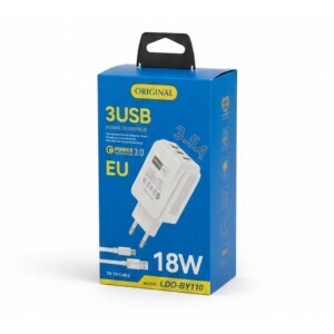 Nabiječka 3usb 18w