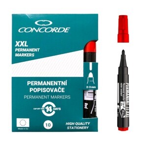 Concorde Popisovač OHP M 5mm červená (10/bal 100/krt)