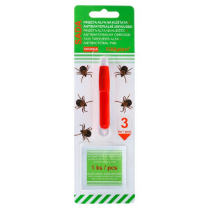 FIXAprotect Pinzeta na klíšť.+antibak.ubr. (12/krt)