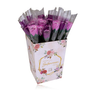 Mýdlový květ tulipán 4g růžová/lila (24/krt)