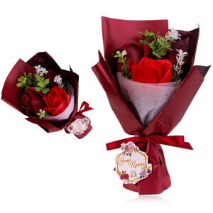 Mýdlový květ růže kytice 3*6,5g (12/bal 24/krt)