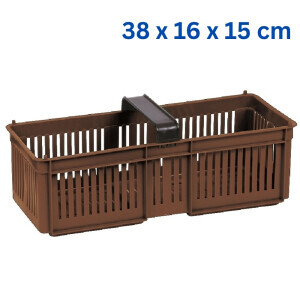 Zahradní přepravka Ø38cm hnědá (30/krt)