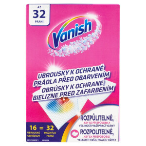 VANISH ubrousky Color Protect 16 ks/32 praní (12/krt)