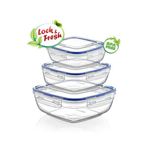 Dunya Dóza plast L&F hran. set 3ks 600/1025/1700ml (24/krt)