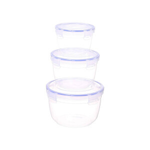 Dunya Dóza plast L&F kulatá set 3ks 625/1200/2100ml (24/krt)