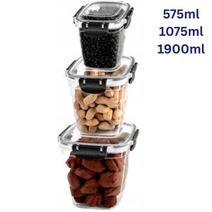 Dunya Dóza plast L&F square set 3ks 575ml/1,075l/1,9l (12/krt)