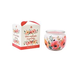 Arome Svíčka ve skle 90g Pro nejlepší babičku Rose Petal (12/bal 48/krt)