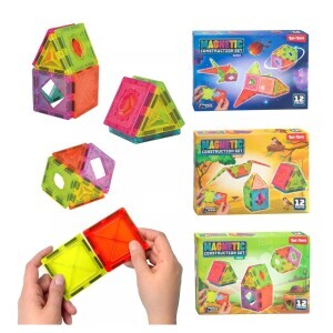 Toi-Toys Magnetová Stavebnive Sada 12ks 3ass (12/krt)