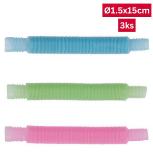 Eddy Toys natahovací trubičky hračka 3ks Ø1.5x15cm (12/krt)