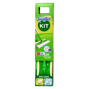 Startovací Sada Swiffer (Nasada, 8x Suché Nahradní utěrky,3x Vlhčené utěrky) Hák