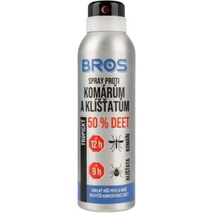 Bros 180ml spray proti komárům a klíšťatům 50% DEET (12/krt)