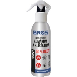 Bros 130ml repelent komáři, klíšťata 50%DEET(tropický)(12/krt)